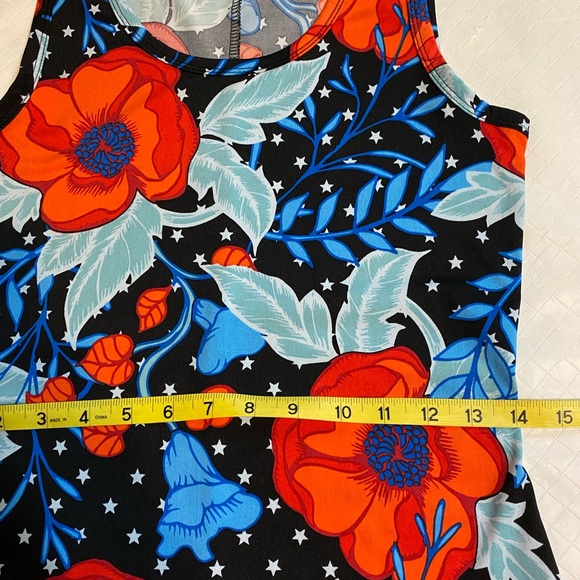 Floral Sleeveless Maxi Dress - Blue and Red XS - Picture 3 of 4